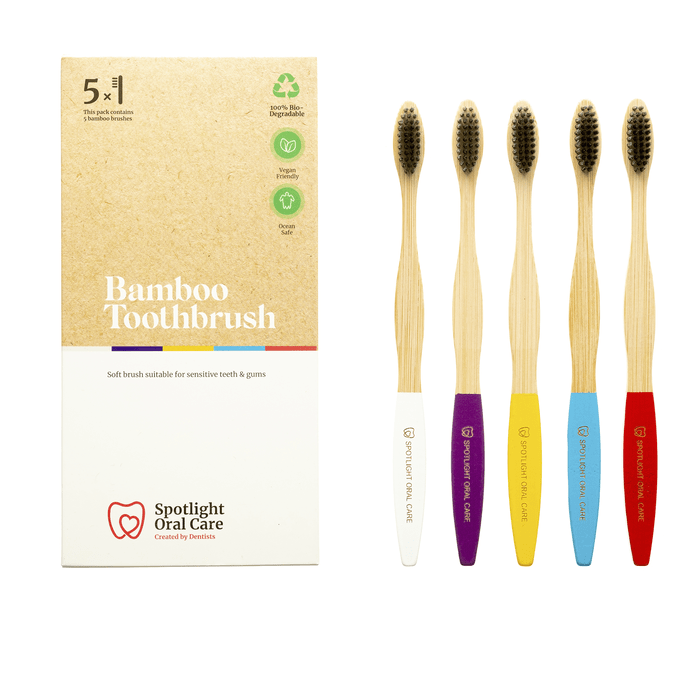 Spotlight Oral Care Bamboo Toothbrushes 5 Pack